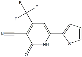 1,2-DIHYDRO-2-OXO-6-(2-THIENYL)-4-(TRIFLUOROMETHYL)-3-PYRIDINECARBONITRILE Struktur