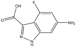 6-AMINO-4-FLUOROINDAZOLE-3-CARBOXYLIC ACID Struktur