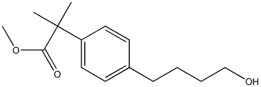 4-(4-HYDROXY-1-BUTYNL)-ALPHA,ALPHA-DIMETHYLBENZENEACETIC ACID, METHYL ESTER Struktur