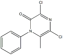 3,5-DICHLORO-6-METHYL-1-PHENYLPYRAZIN-2(1H)-ONE Struktur