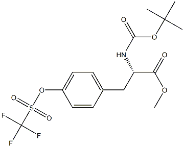 N-alpha-t-Butyloxycarbonyl-O-trifluormethylsulfonyl-L-tyrosine methyl ester Struktur