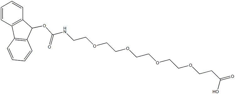 15-(9-Fluorenyloxycarbonyl)amino-4,7,10,13-tetraoxa-pentadecanoic acid Struktur