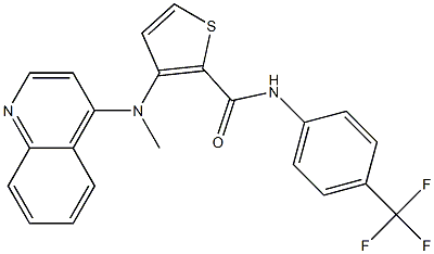 3-((QUINOLIN-4-YL)METHYLAMINO)-N-(4-(TRIFLUOROMETHYL)PHENYL)THIOPHENE-2-CARBOXAMIDE Struktur