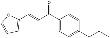 (E)-3-(furan-2-yl)-1-(4-isobutylphenyl)prop-2-en-1-one Struktur