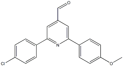 2-(4-chlorophenyl)-6-(4-methoxyphenyl)pyridine-4-carbaldehyde Struktur