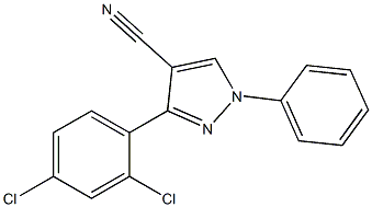 3-(2,4-dichlorophenyl)-1-phenyl-1H-pyrazole-4-carbonitrile Struktur