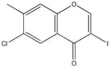 6-chloro-3-iodo-7-methyl-4H-chromen-4-one Struktur