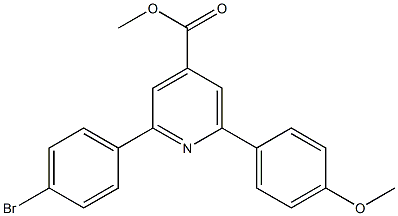 methyl 2-(4-bromophenyl)-6-(4-methoxyphenyl)pyridine-4-carboxylate Struktur