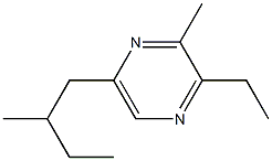 2-METHYL-3-ETHYL-6-2-METHYLBUTYLPYRAZINE Struktur