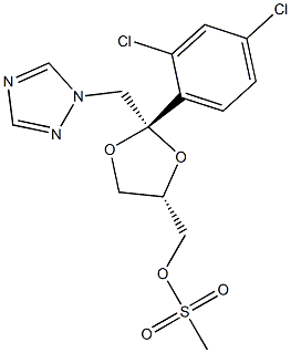 CIS-2-(2,4-DICHLOROPHENYL)-2-(1H-1,2,4-TRIAZOLE-1YL-METHYL)-1,3-DIOXOLANE-4-METHANOL METHANESULFONATE Struktur