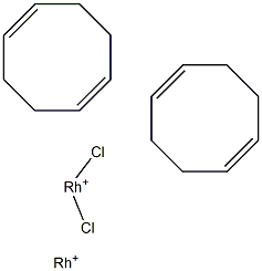 DICHLOROBIS (1,5-CYCLOOCTADIENE) DIRHODIUM(I) Struktur