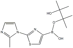 2-(2-METHYLIMIDAZOL-1-YL)THIAZOLE-4-BORONIC ACID PINACOL ESTER Struktur