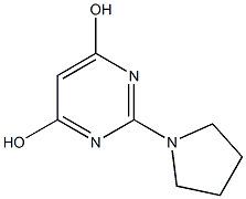 2-PYRROLIDIN-1-YLPYRIMIDINE-4,6-DIOL Struktur