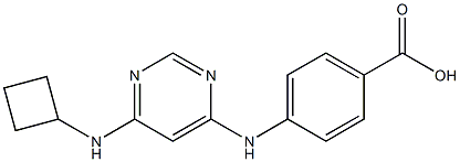 4-{[6-(CYCLOBUTYLAMINO)PYRIMIDIN-4-YL]AMINO}BENZOIC ACID Structure