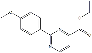 ETHYL 2-(4-METHOXYPHENYL)-4-PYRIMIDINE CARBOXYLATE Struktur