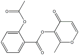 (2-methyl-4-oxo-pyran-3-yl) 2-acetyloxybenzoate Struktur