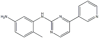 N-(5-amino-2-methylphenyl)-4-(3-pyridyl)-2-pyrimidinamine Struktur