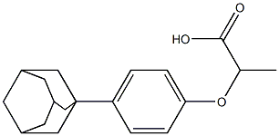 2-[4-(1-adamantyl)phenoxy]propanoic acid Struktur