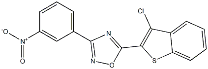 5-(3-chlorobenzo[b]thiophen-2-yl)-3-(3-nitrophenyl)-1,2,4-oxadiazole Struktur