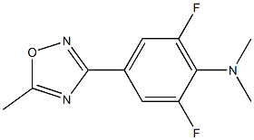 N1,N1-dimethyl-2,6-difluoro-4-(5-methyl-1,2,4-oxadiazol-3-yl)aniline Struktur