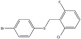 2-{[(4-bromophenyl)thio]methyl}-1-chloro-3-fluorobenzene Struktur