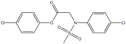 4-chlorophenyl 2-[4-chloro(methylsulfonyl)anilino]acetate Struktur