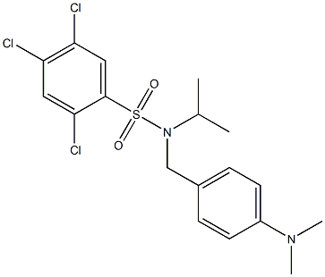 N1-[4-(dimethylamino)benzyl]-N1-isopropyl-2,4,5-trichlorobenzene-1-sulfonamide Struktur