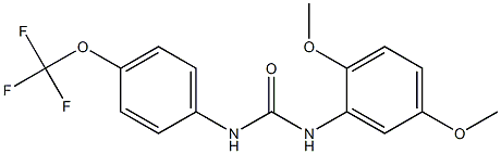 N-(2,5-dimethoxyphenyl)-N'-[4-(trifluoromethoxy)phenyl]urea Struktur