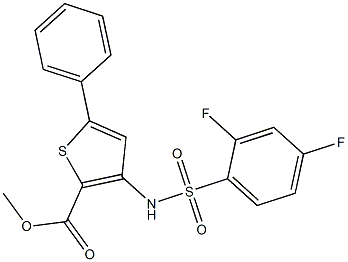 methyl 3-{[(2,4-difluorophenyl)sulfonyl]amino}-5-phenylthiophene-2-carboxylate Struktur