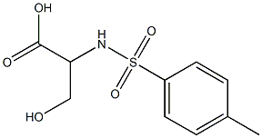 3-hydroxy-2-{[(4-methylphenyl)sulfonyl]amino}propanoic acid Struktur