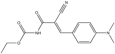 ethyl N-{2-cyano-3-[4-(dimethylamino)phenyl]acryloyl}carbamate Struktur