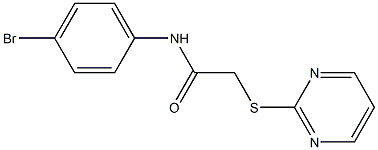 N1-(4-bromophenyl)-2-(pyrimidin-2-ylthio)acetamide Struktur