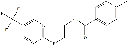 2-{[5-(trifluoromethyl)-2-pyridyl]thio}ethyl 4-methylbenzoate Struktur