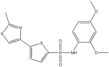 N2-(2,4-dimethoxyphenyl)-5-(2-methyl-1,3-thiazol-4-yl)thiophene-2-sulfonamide Struktur