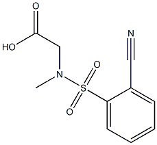 [[(2-cyanophenyl)sulfonyl](methyl)amino]acetic acid Struktur