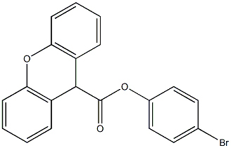 4-bromophenyl 9H-xanthene-9-carboxylate Struktur