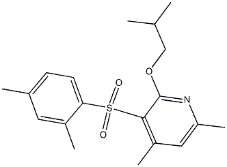 3-[(2,4-dimethylphenyl)sulfonyl]-2-isobutoxy-4,6-dimethylpyridine Struktur