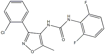 N-[3-(2-chlorophenyl)-5-methylisoxazol-4-yl]-N'-(2,6-difluorophenyl)urea Struktur