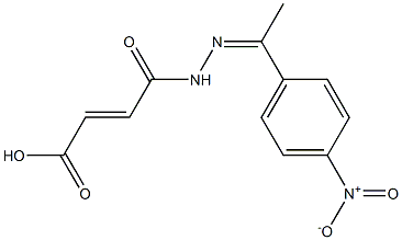 4-{2-[1-(4-nitrophenyl)ethylidene]hydrazino}-4-oxobut-2-enoic acid Struktur