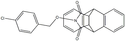 17-[(4-chlorobenzyl)oxy]-17-azapentacyclo[6.6.5.0~2,7~.0~9,14~.0~15,19~]nonadeca-2(7),3,5,9(14),10,12-hexaene-16,18-dione Struktur