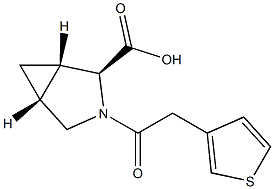 (1S,2S,5R)-3-[2-(3-thienyl)acetyl]-3-azabicyclo[3.1.0]hexane-2-carboxylic acid Struktur