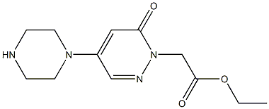 ethyl 2-[6-oxo-4-piperazino-1(6H)-pyridazinyl]acetate Struktur