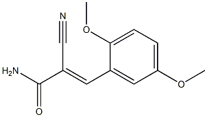 2-cyano-3-(2,5-dimethoxyphenyl)acrylamide Struktur