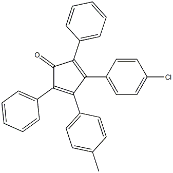 3-(4-chlorophenyl)-4-(4-methylphenyl)-2,5-diphenylcyclopenta-2,4-dien-1-one Struktur