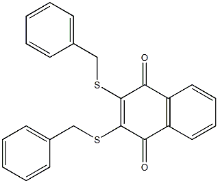 2,3-di(benzylthio)-1,4-dihydronaphthalene-1,4-dione Struktur