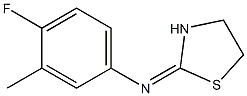 4-fluoro-3-methyl-N-(1,3-thiazolan-2-yliden)aniline Struktur