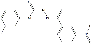 N1-(3-methylphenyl)-2-(3-nitrobenzoyl)hydrazine-1-carbothioamide Struktur