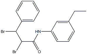 2,3-dibromo-N-(3-ethylphenyl)-3-phenylpropanamide Struktur