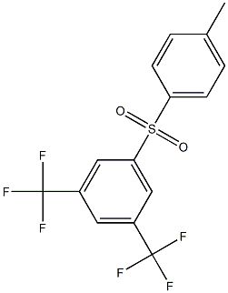 1-[(4-methylphenyl)sulfonyl]-3,5-di(trifluoromethyl)benzene Struktur