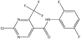 N5-(2,5-difluorophenyl)-2-chloro-4-(trifluoromethyl)pyrimidine-5-carboxamide Struktur